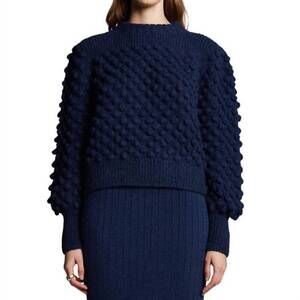 NEW ELEVEN SIX camila knitted sweater in navy